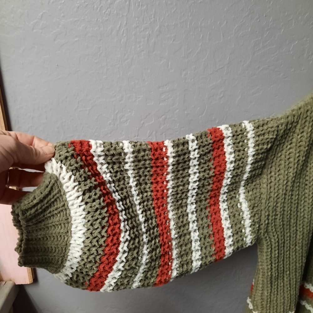 POL $ale🖤only 1 left❣ Cozy striped jumper sweater - Picture 9 of 16